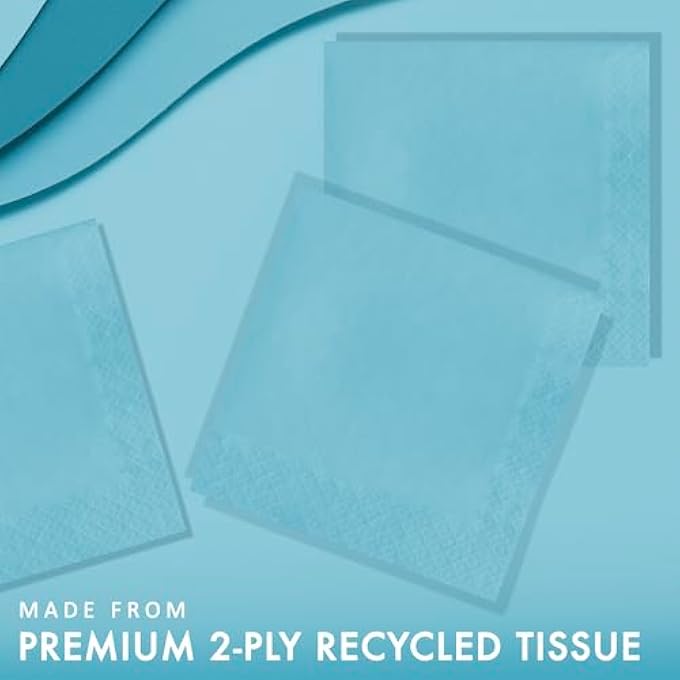 TOUCH OF COLOR PASTEL BLUE LUNCHEON NAPKINS 50CT - Image 4